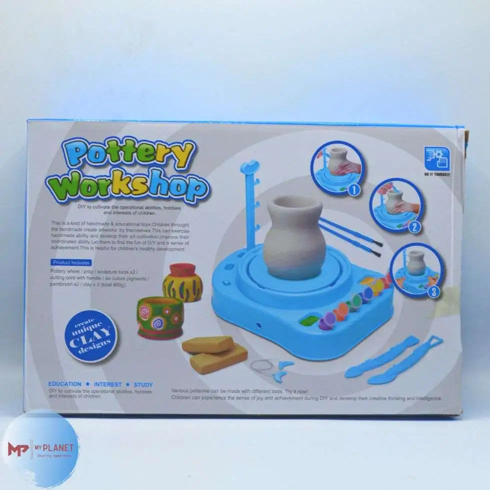 Pottery Wheel Kit for Kids, Handmade Artist Paint Pottery Studio